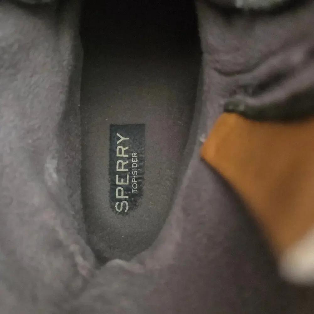 Sperry | Quilted Wool Leather Laces Saltwater Duck Boots Topsider Zipper Gray
